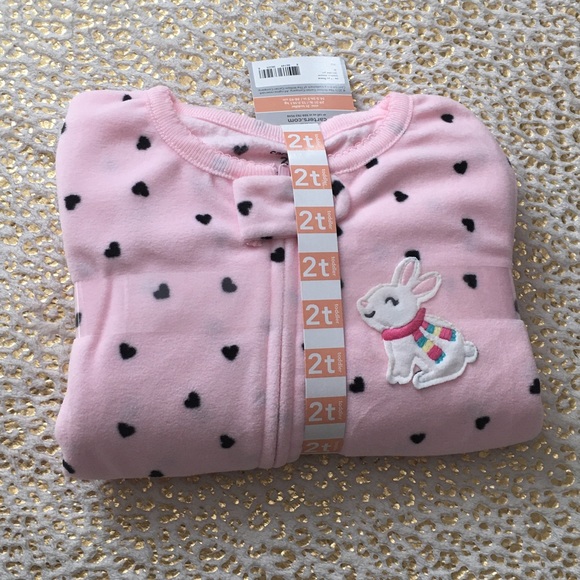 Girls Carter/'s Llama Sleeper One Piece Pajamas NWT